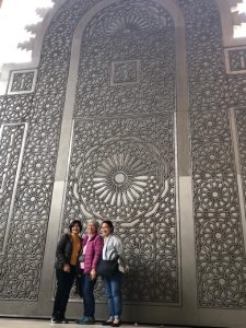 Massive doors of the famous Hassan II Mosque